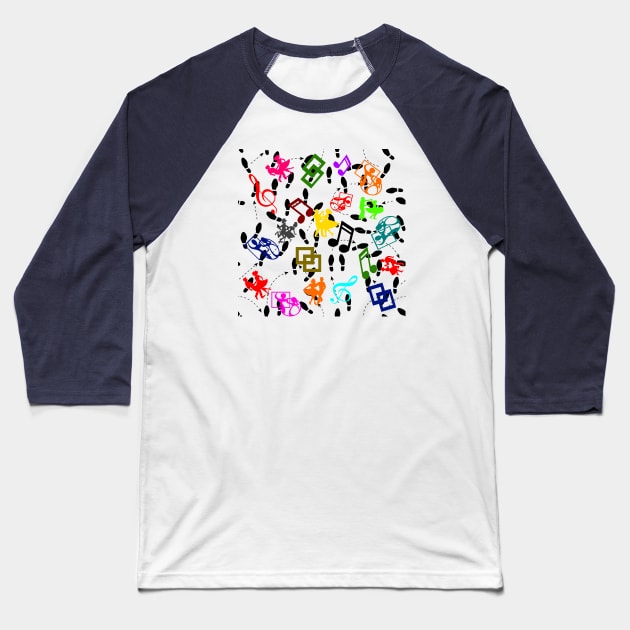 SDQ Jumble Baseball T-Shirt by DWHT71